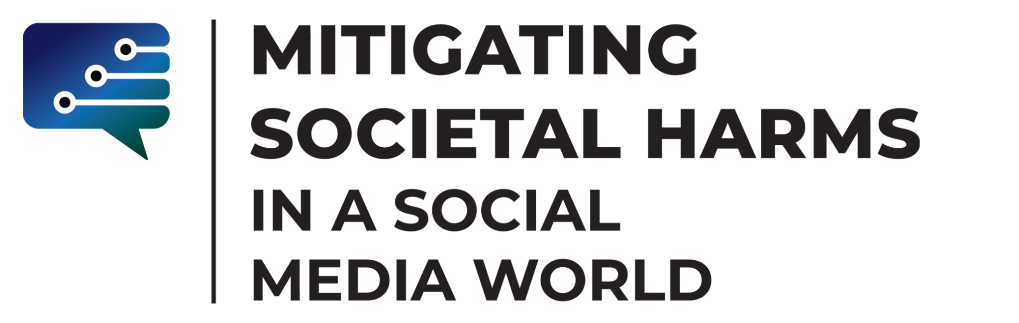 Mitigating Societal Harms in a Social Media World logo